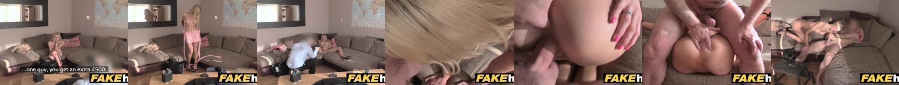 Fake Agent UK Blonde orgasms from hard finger banging on casting couch