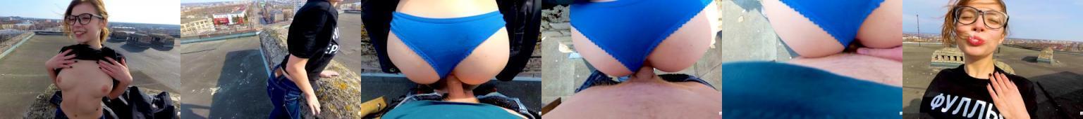 Outdoor Public sex on the roof of a high-rise building - POV by MihaNika69