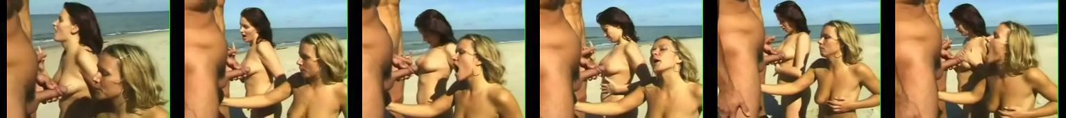 Piss Brunette and blond ( Nancy Reegan ) in Beach