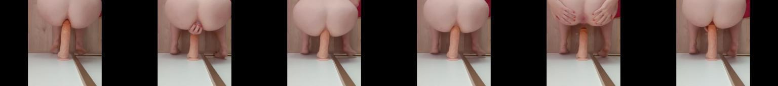 Anal gape + 5 ice cubes in ass and 3 got lost!